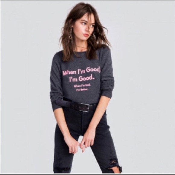 Wildfox Blue “When I’m Good .....” Sweater M - Picture 9 of 9